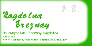 magdolna breznay business card